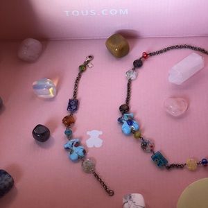 TOUS JEWELRY ATELIER | MURANO GLASS BEAR Necklace & Bracelet Set 100% Original
